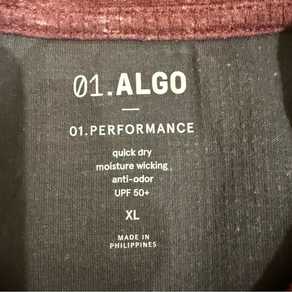 01.Algo Waffle Maroon Long Sleeve, Upf 50 Quick Dry Antiodor Moisture Wicking Xl View 3
